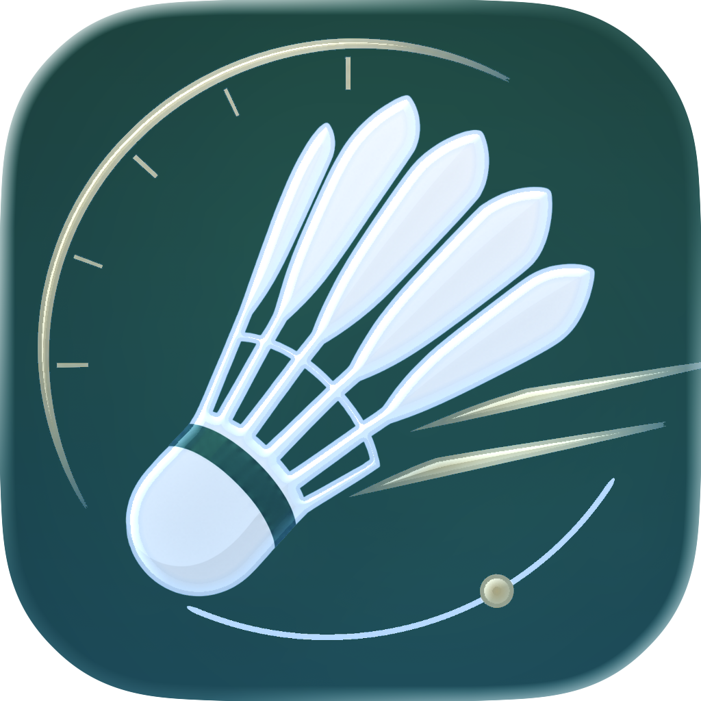 Badminton Speed Meter app icon.